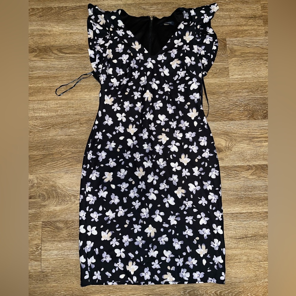 Sz 6 Tommy Hilfiger Black Floral Dress